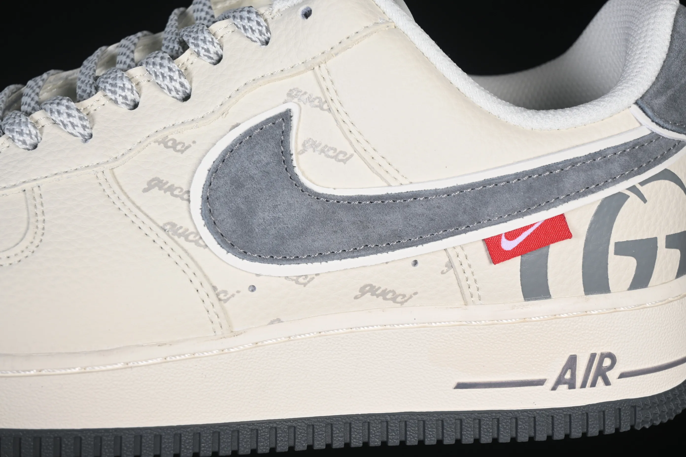 All categories Nk Air Force 1 Air Force series Nk Air Force 1 Low Air Force low-top Nike Air Force 1'07 Low Gucci joint rice gray pig leather Air Force 1 low-top casual sneakers XL1982-330
